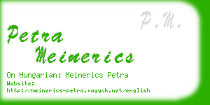 petra meinerics business card